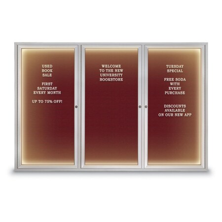 United Visual Products Indoor Enclosed Combo Board, 42"x32", Black Frame/Grey & Pumice UVCB4232B-GREY-PUMICE